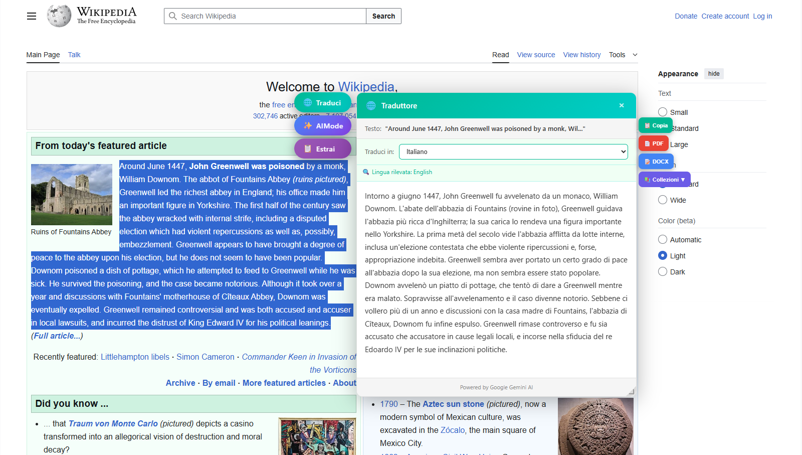 AIMode Quick Search Screenshot